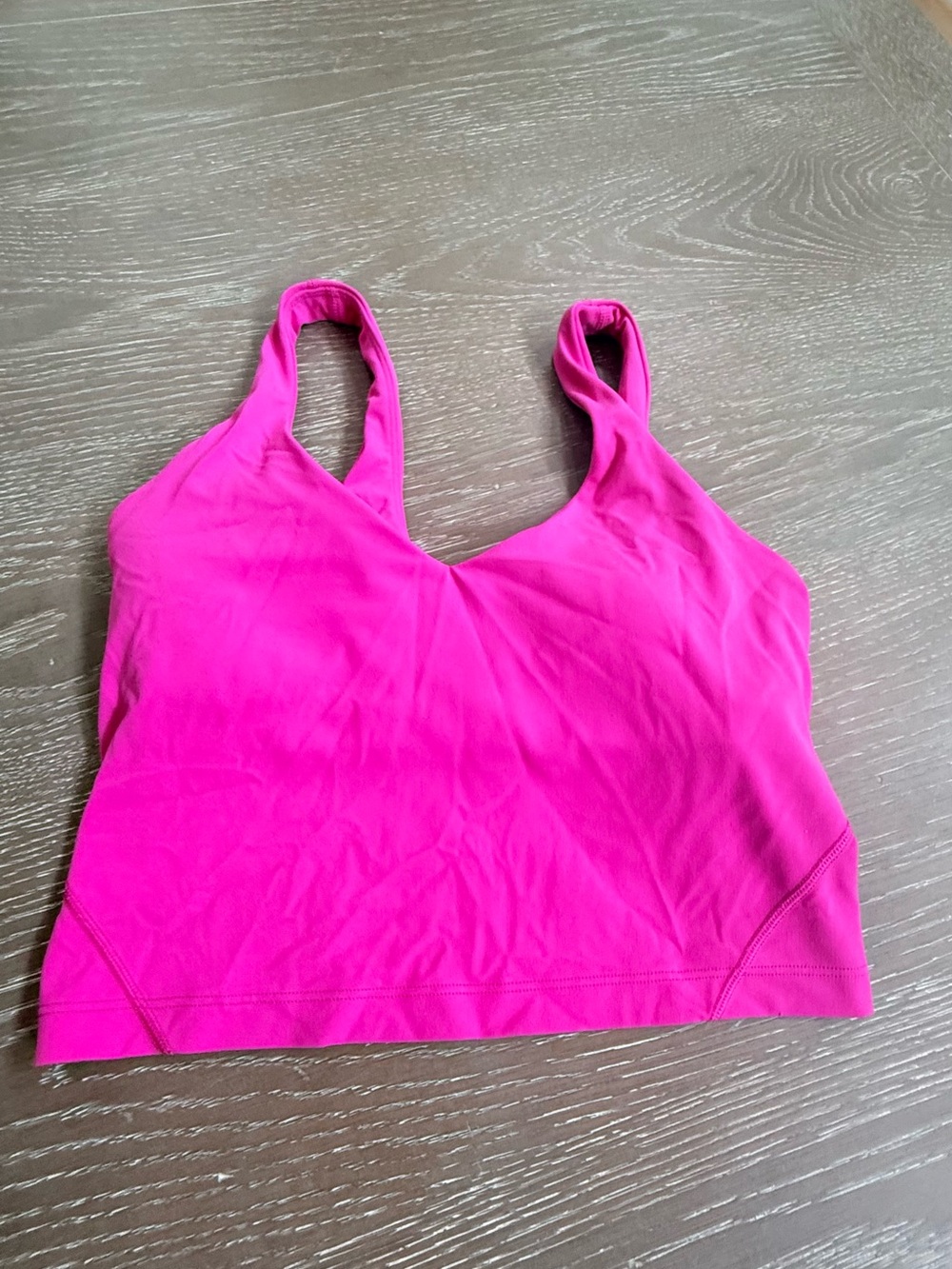 Lululemon Athletica Pink Cropped Workout Top
